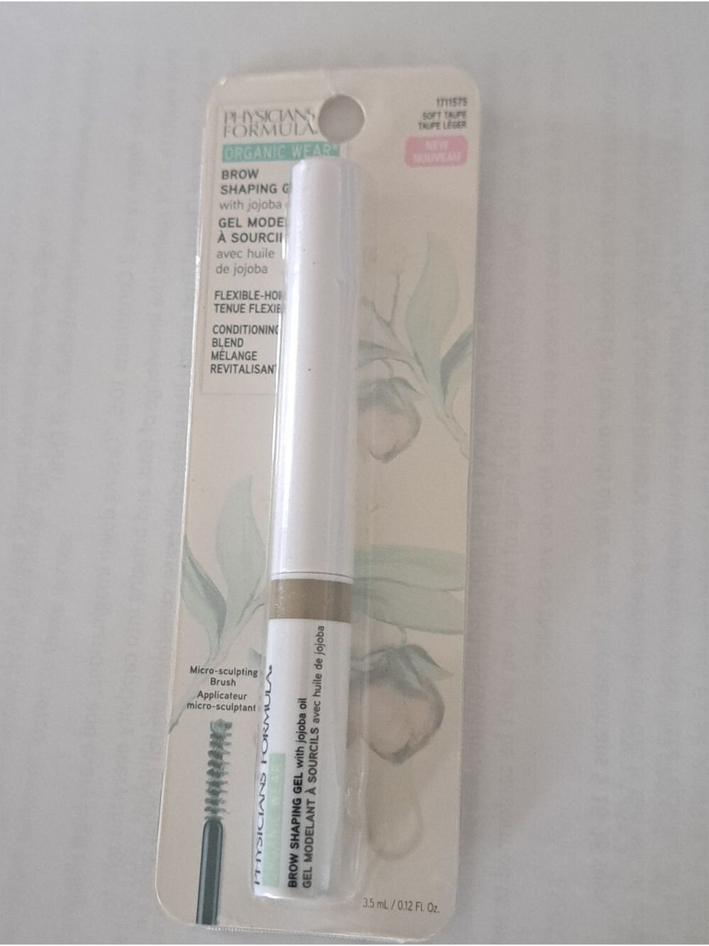 Physicians Formula Organic Wear Brow Shaping Gel Soft Taupe jojoba oil flexible
